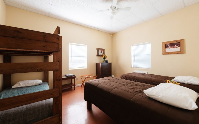 Bedroom Lodging at Meditation Retreat Center in Texas Hill Country.